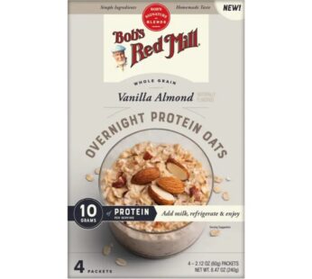 Bob’s Red Mill Vanilla Almond Overnight Protein Oats (4 Packets)